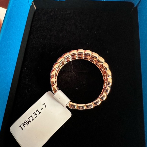 Rose Gold over Sterling Women's Ring - Picture 6 of 6